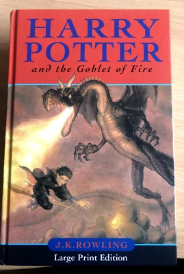 J.K.ROWLING HARRY POTTER AND THE GOBLET OF FIRE -UK LARGE PRINT 1ST ED VERY RARE - Image 1 of 4