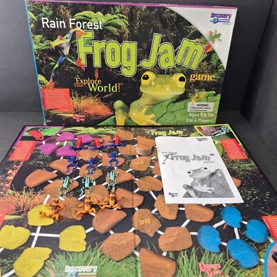 Vtg Frog Jam Game COMPLETE University Games 1999 Rain Forest Discovery Channel - Image 1 of 4
