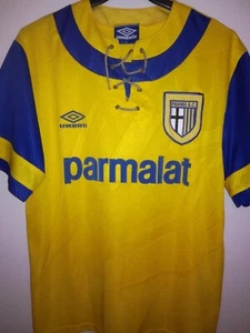 AC PARMA 1994-1995 Final UEFA Parmalat camiseta shirt trikot maillot umbro - Picture 1 of 6