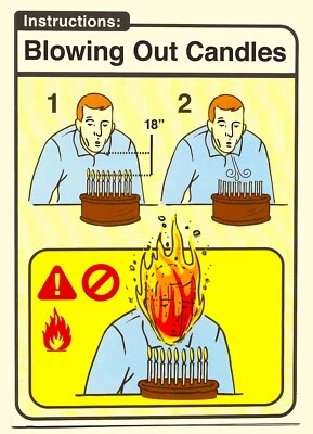 Open Happy Birthday Greeting Card Him Male Humour Candle Blowing Humorous Joke - Image 1 of 4