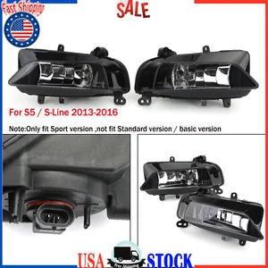 Pair Front Light Halogen Fog Lamp For AUDI S5 2013 2014 2015 2016 A5-S Line - Picture 1 of 12