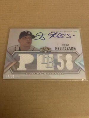Jeremy Hellickson/99 Patch Auto 2012 Topps Triple Threads Foto 1 de 2