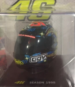 NEW Casco Helmet VALENTINO ROSSI 1998 Aprilia SPARK 1:5 +Magazine no MINICHAMPS - Imagen 1 de 12