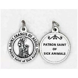 Saint St. Francis of Assisi - Patron Saint of Sick Animals - 3/4 inch Medal - Picture 1 of 4