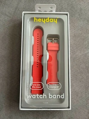 Correa de reloj Heyday Fitbit Charge 3 naranja/rosa para mujer nueva Foto 1 de 4