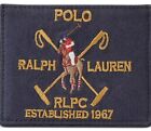 Polo Ralph Lauren Men’s Crest Canvas & Leather Card Case-Newport Navy