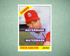 Steve Carlton St Louis Cardinals 1966 Style Custom Baseball Art Card