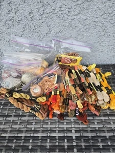 Lot Of DMC Anchor and Misc Floss Some VINTAGE 90% New Blow Out Sale Autumn Mix - Picture 1 of 6