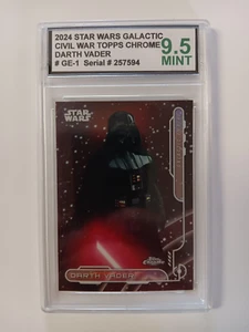 2024 Star Wars Galactic civil war Topps Chrome Darth Vader # GE-1 DGG Graded 9.5 - Picture 1 of 2