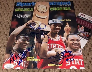 DERECK THURL SIDNEY SIGNED 8X10 PHOTO 1983 NC STATE BASKETBALL JSA AUTOGRAPH - Picture 1 of 1