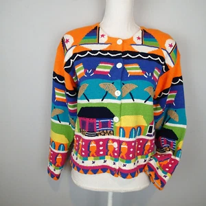 Design Options Philip Jane Gordon Cardigan Sweater sz s beach boat fish house - Picture 1 of 12