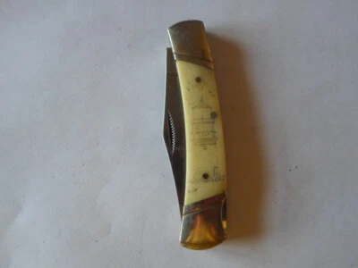 Rough Rider Etched Lighthouse Design Pocket Knife China RR133, Plain, Lock Back - Image 1 of 3