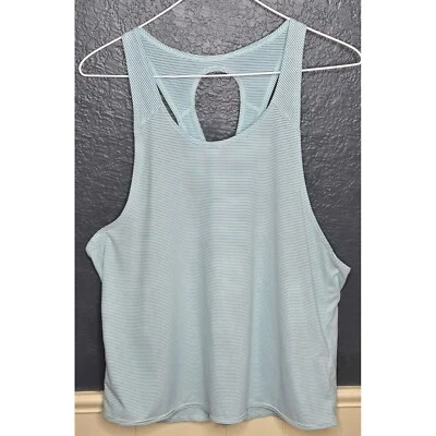 Camiseta sin mangas deportiva Zella a rayas espalda abierta sin mangas talla M Foto 1 de 4