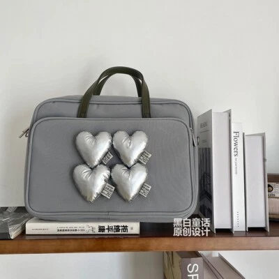 Cuento de hadas blanco y negro, nicho, gama alta, parche de amor plateado, bandolera lapto Foto 1 de 4