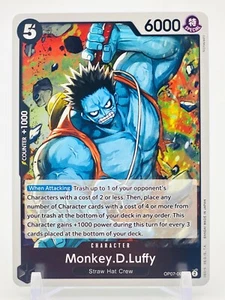 MONKEY D LUFFY - RARE HOLO FOIL - Op07-091 R - One Piece 500 Years in Future TCG - Picture 1 of 2