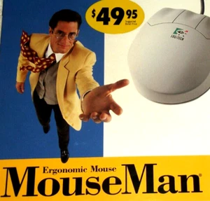 1994 #1183 Logitech Mouseman Wired Mouse New Box Wires Manual MISSING CircuitBrd - Picture 1 of 9
