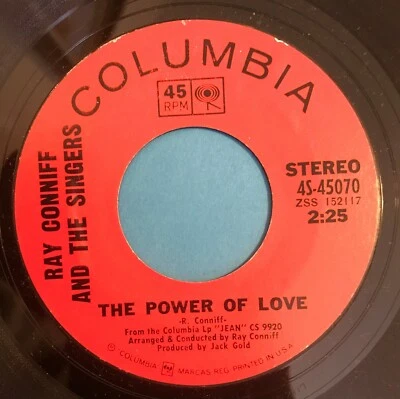 Ray Conniff & The Singers 45 RPM - The Power Of Love / Jean - Columbia 4S-54070 - Imagem 1 de 2