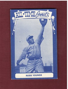 ROSS YOUNGS, Giants ~ TCMA All-Time Greats TYPE 4/3 strip card (NOT postcard)