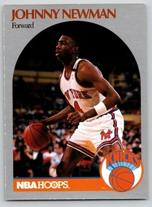 Tarjeta de baloncesto 1990-91 NBA Hoops #206 Johnny Newman New York Knicks - Imagen 1 de 2