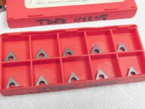 10 Dorian TDEX 110208-EN-DK25M 60° Positive .0156" Radius Carbide Inserts - Picture 1 of 2