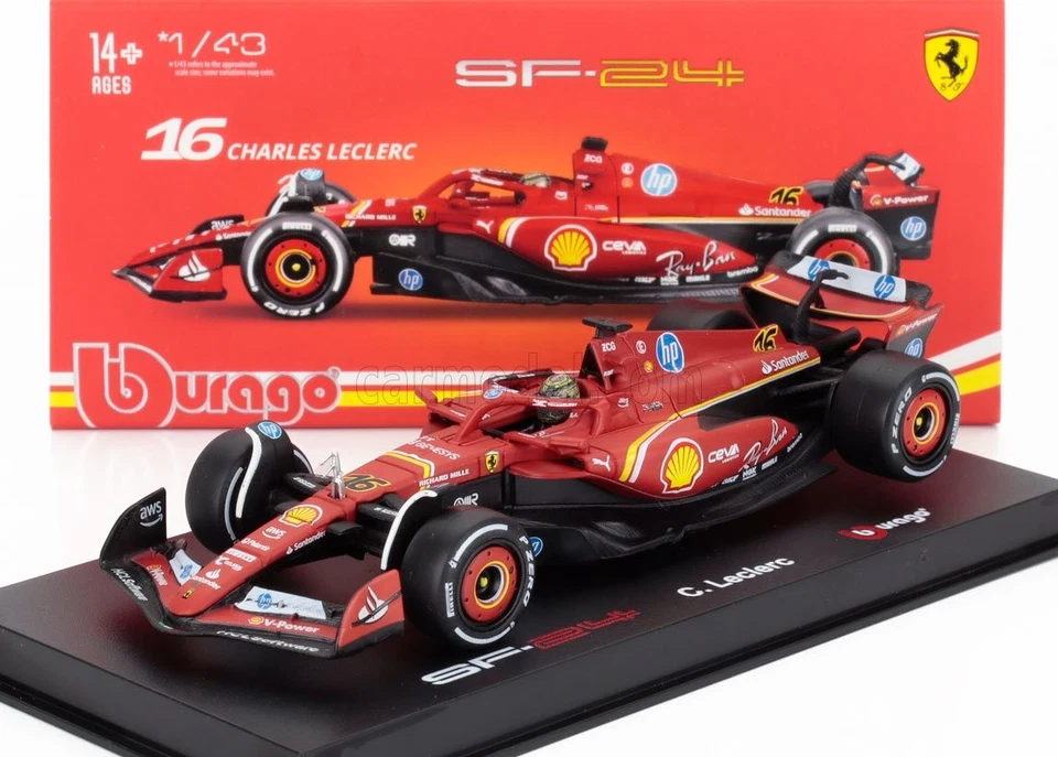 1/43 BURAGO - FERRARI - F1  SF-24 TEAM SCUDERIA FERRARI 18-36843-01928-LEC-MONZA - Immagine 1 di 1