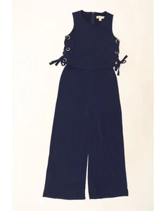 MICHAEL KORS Womens Sleeveless Jumpsuit UK 6 XS Navy Blue Polyester FO06 - Picture 1 of 3