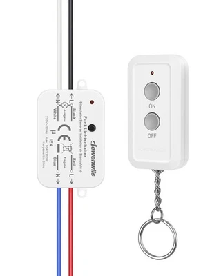 DEWENWILS Funkschalter, Funk-Wandsender 230V, Lichtschalter mit Sender,