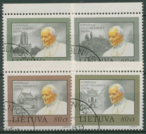 Litauen 1993 Papst Johannes Paul II. 533/36 gestempelt - Bild 1 von 1