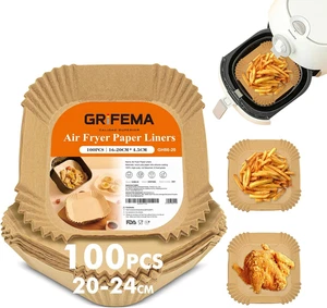 Carta Forno per Friggitrice Ad Aria, BPA Free, Monouso, 5-8 L, Carta per Friggit - Foto 1 di 12
