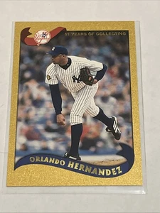 2002 Topps Gold #445 Orlando Hernandez El Duque New York Yankees Gold /2002 Nice - Picture 1 of 2