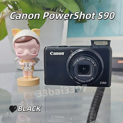 Cámara digital Canon PowerShot S90 10 MP zoom óptico de 3,8x con LCD de 3 pulgadas negra Foto 1 de 4