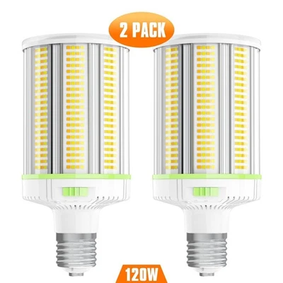 2Pack LED Corn Light 80W/100W/120W Adjustable E39/E40 Mogul Base, 4500K-5700K - Image 1 of 4