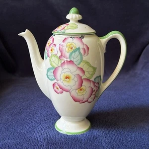 Royal Doulton Pink Plaza V1312 Coffee Pot Tea Pot Art Deco Vintage 1930s - Mint! - Picture 1 of 19