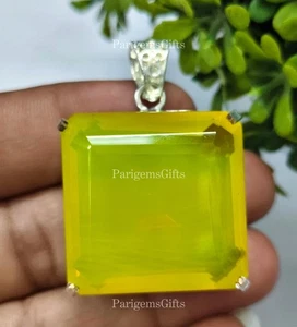 Piedra preciosa suelta solitario de plata alemana corte cuadrado ópalo amarillo nuevo de 155+ quilates - Imagen 1 de 5