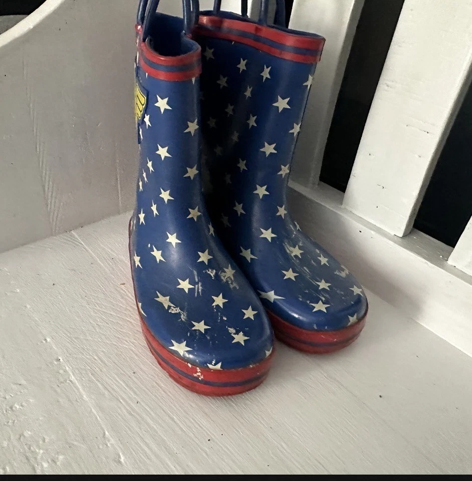 WONDER WOMAN  DC Comic Girl  Toddler 🌺  Rain Boots 10C - Image 1 of 4
