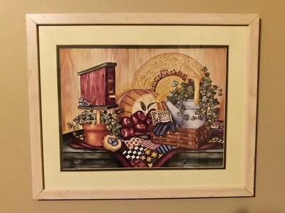 Framed Country Print, Rustic Still Life Wall Art, Farmhouse Decor Framed Pic - Image 1 of 2