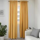 Ikea SANELA Velvet Curtains 55”x98" Room Darkening • Golden Brown 1 Pair • NEW!