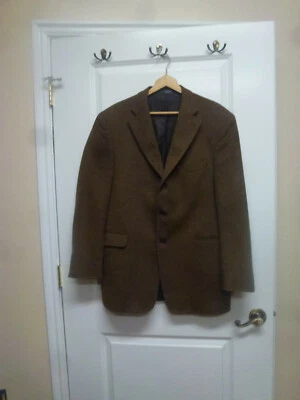 Arnold Brant  COLOMBO Men's Cashmere & Mink 3 Button Blazer Brown 42 Reg   Italy - Image 1 of 4