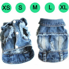 New Fashion Denim Dog Vest Coat Jean Jacket Outfits for Small Medium Dog and Cat