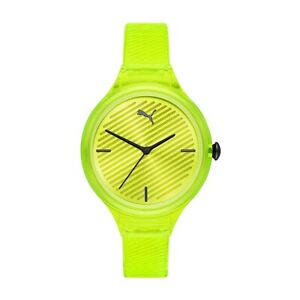 Unisex Wristwatch PUMA CONTOUR P1017 Silicone Yellow Fluo Junior