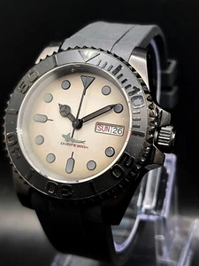 SALE CUSTOM MOD 40mm 20ATM Black PVD Case NH36A Black Dial Automatic Men's Watch - Picture 1 of 8