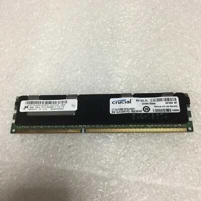 Micron MT72JSZS1G72PZ-1G1F1AD 8GB 1066MHZ PC3-8500 240-PIN CL7 4RX4 DDR3 RAM - Image 1 of 3
