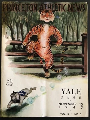 Princeton Athletic News 1947 Princeton vs Yale Game Football Program 11/15/47 - Image 1 of 4