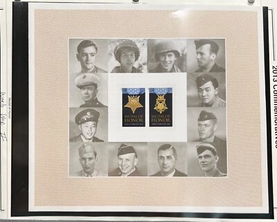 US Sc 4822-4823 Medal of Honor WWII Pestige Folio of 20 Stamps MNH 2013 - Image 1 of 2