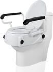 Raised Toilet Seat Removable Handles 5.9 Inch Elevated Toilet Seat Riser REAQER