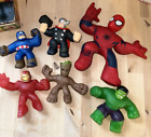 Marvel Heros Goo Jit Zu (6) Stretchy Figures - Cpt America, Thor, Hulk, Ironman