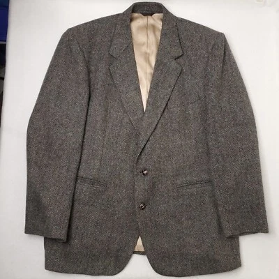 Abrigo Blazer Deportivo Savile Row Para Hombre Tweed Dos Botones Muesca Lana Espiga 46R Foto 1 de 4