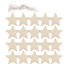  100 Pcs Wooden Stars for Crafts Natural Cutouts Embossed Cross Pendant Necklace