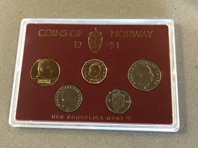 NORWAY 5 Uncirculated Coins 1994 Coins of Norway from the Royal Mint - Image 1 of 2