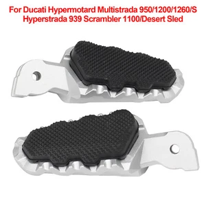Footrests For Ducati Hypermotard Multistrada 1200/1260 Scrambler 1100 Foot Pegs - Picture 1 of 12